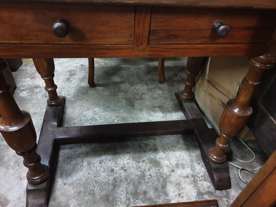 Writing table molave and Ipil wood (Category: Tables & Sets) located in Paranaque City. Submitted by krghpro (Listing ID 1128620485, Image 2). Description: writing table made of old wood Narra and Ipil top is Ipil legs are molave wood Available 15k L = 36" W = 23" H =31".