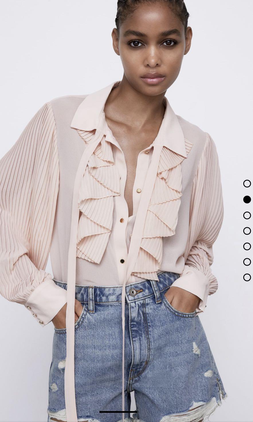 Frilly blouse zara hot sale