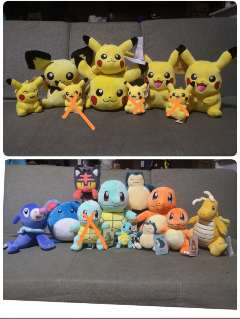 30cm / 20cm small medium to big size authentic pokemon plush plushie ...