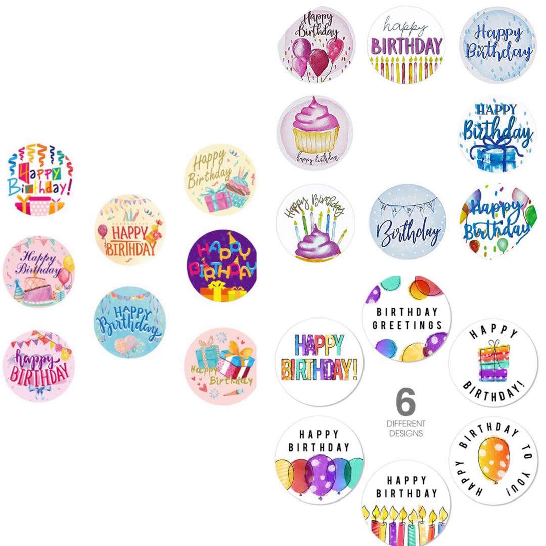 [$5 for 50 stickers] Happy Birthday Stickers, Hobbies & Toys ...