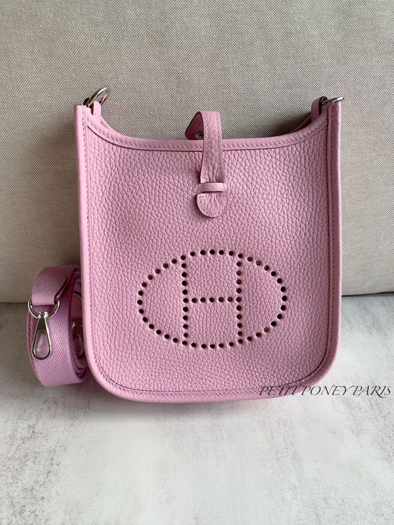 現貨] Hermes Mini Evelyne X9 錦葵紫, 名牌, 手袋及銀包- Carousell