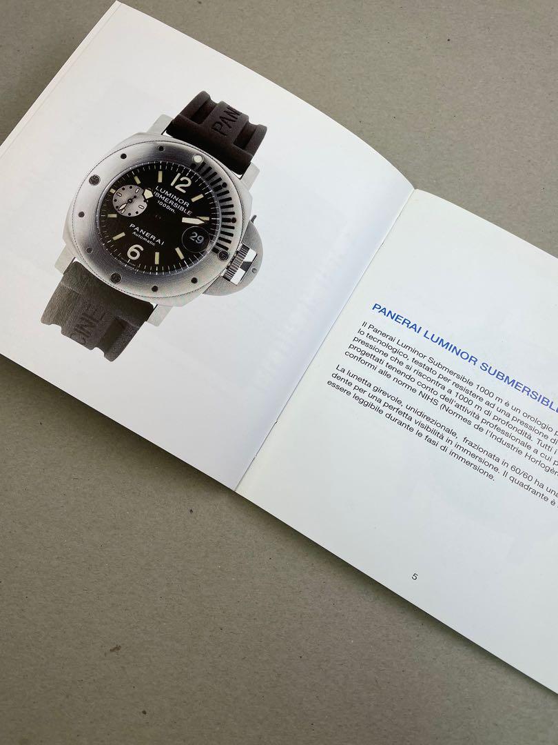 Panerai PAM64 Luminor Submersible 1000M booklet