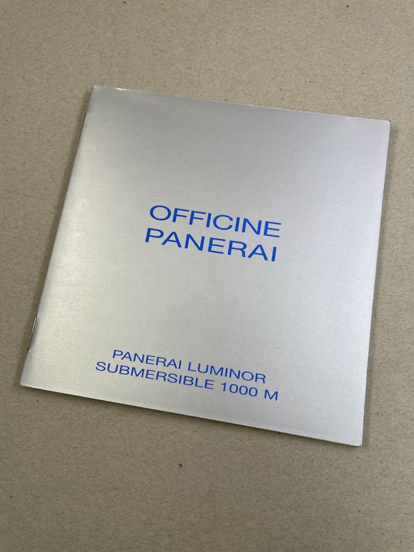 Panerai PAM64 Luminor Submersible 1000M booklet
