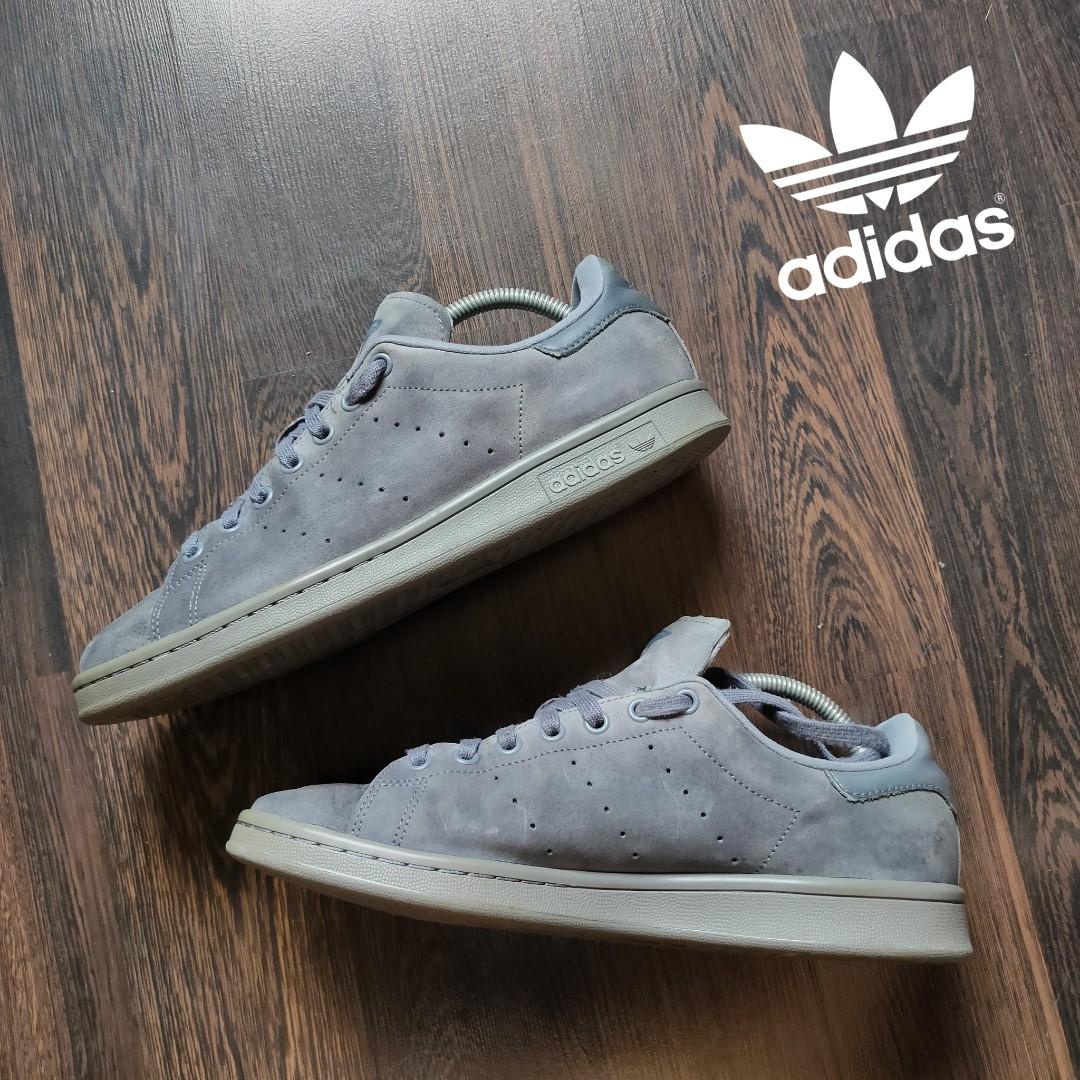 adidas® CLASSIC STAN SMITH Grey Suede SHOES, Men's Fashion, Footwear,  Sneakers on Carousell