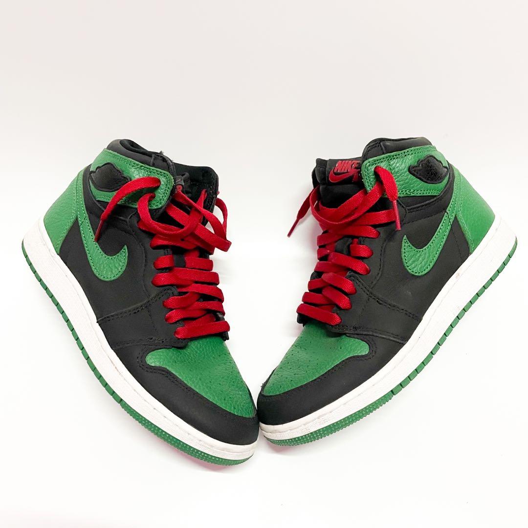 pine green and red jordan 1