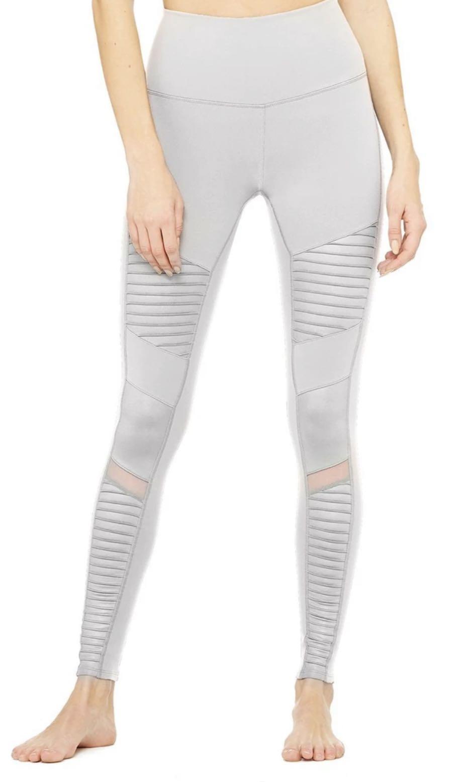 LOOKING FOR Alo Yoga white moto leggings size S or XS, Looking For on  Carousell