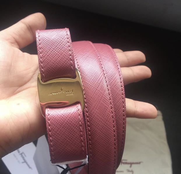 pink ferragamo belt