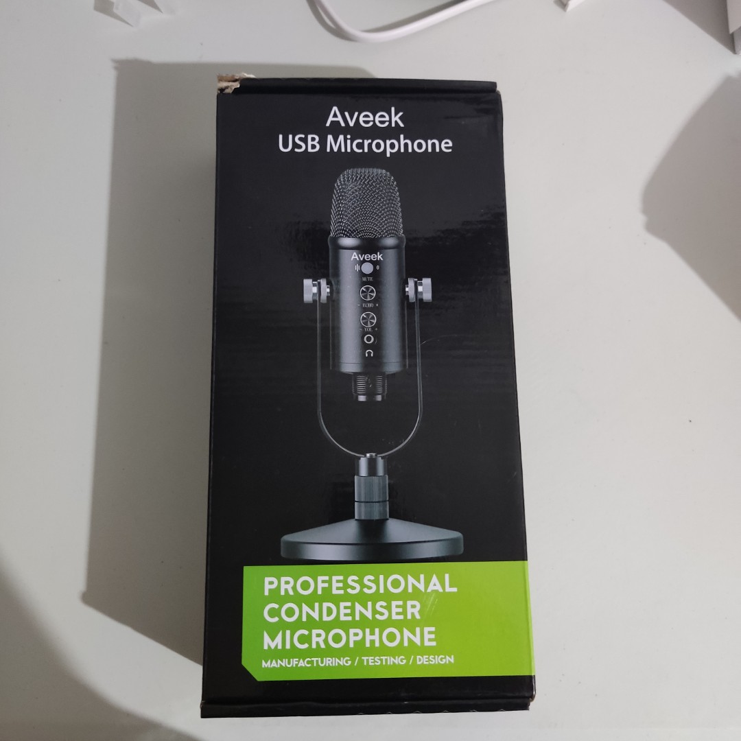 AVEEK USB MICROPHONE PROFESSIONAL CONDENSER MIC, Audio, Microphones on