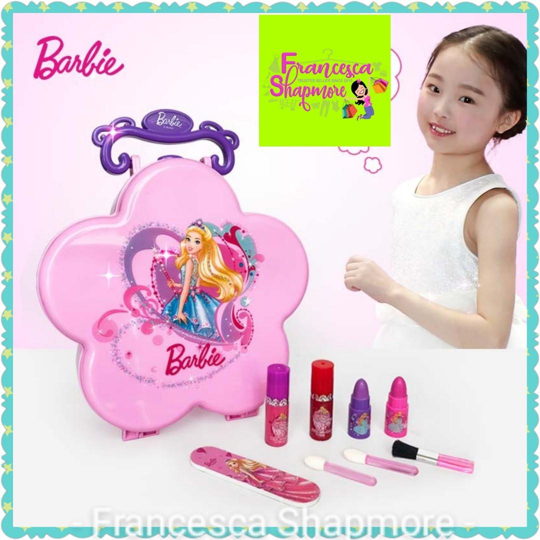 Barbie make up for kids (Category: Makeup) located in Caloocan City. Submitted by francesca.shapmore1 (Listing ID 1123502587, Image 2). Description: brandnew!! authentic licensed mattel siper sale P999 fixed.
