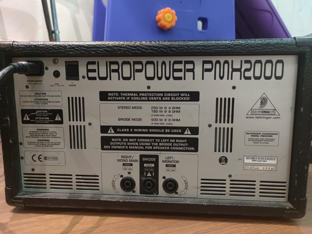 behringer pmx2000 powered mixer