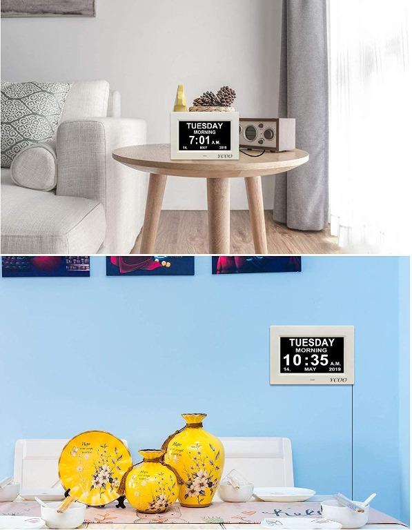 [C2116] YCOO [New Version] Digital Calendar Day Clock with 7 inch