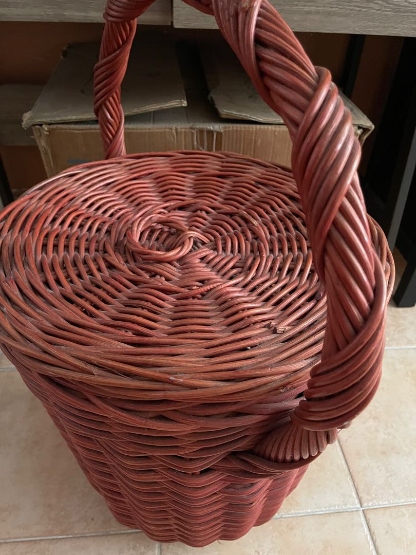 Cane laundry basket, Furniture & Home Living, Home Improvement & Organisation, Laundry Baskets