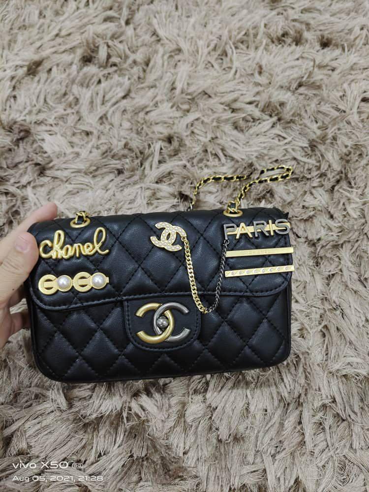 Chanel Spring 2007 Limited Edition CC Logo Rare Black Leather Clutch   House of Carver