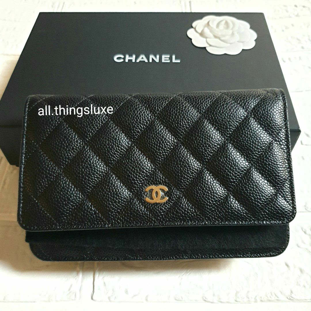 1,000+ affordable chanel caviar wallet on chain For Sale