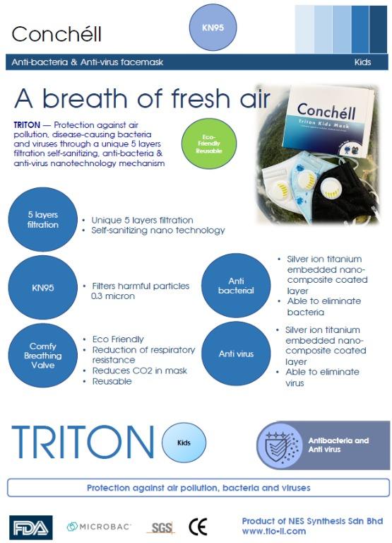 Conchell REUSABLE KN95 FDA/SGS/Microbac Certified Reusable ...