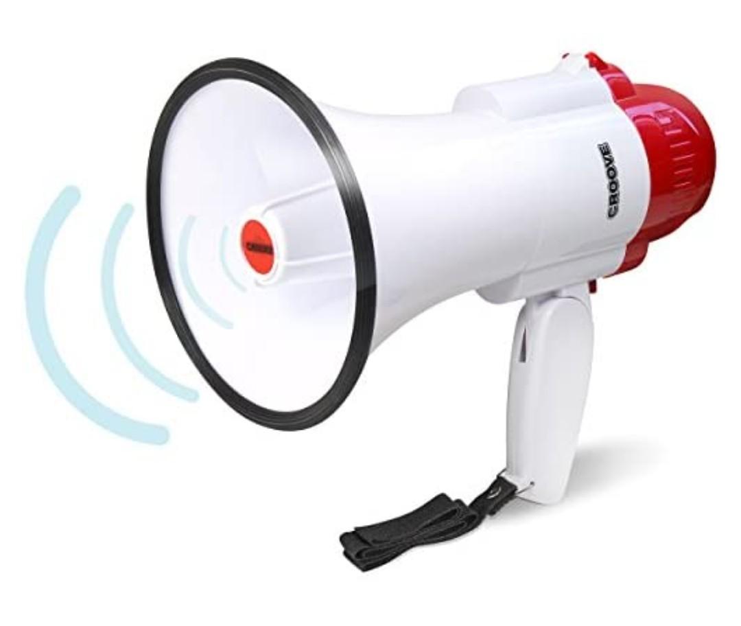 Siren Megaphone Bullhorn Portable Speaker Handheld Horn Voice Amplifier Mic 20W 