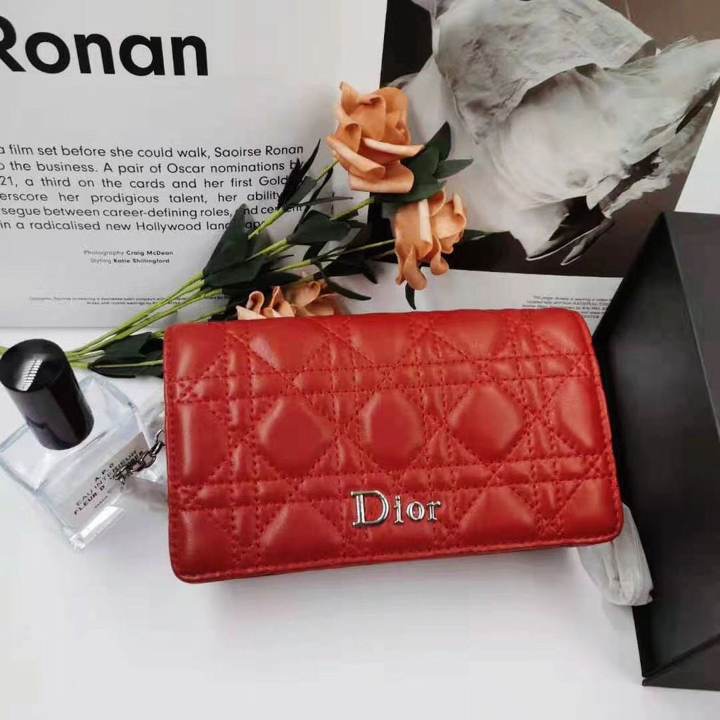 Dior Wallet on chain WOC, Luxury, Bags & Wallets on Carousell