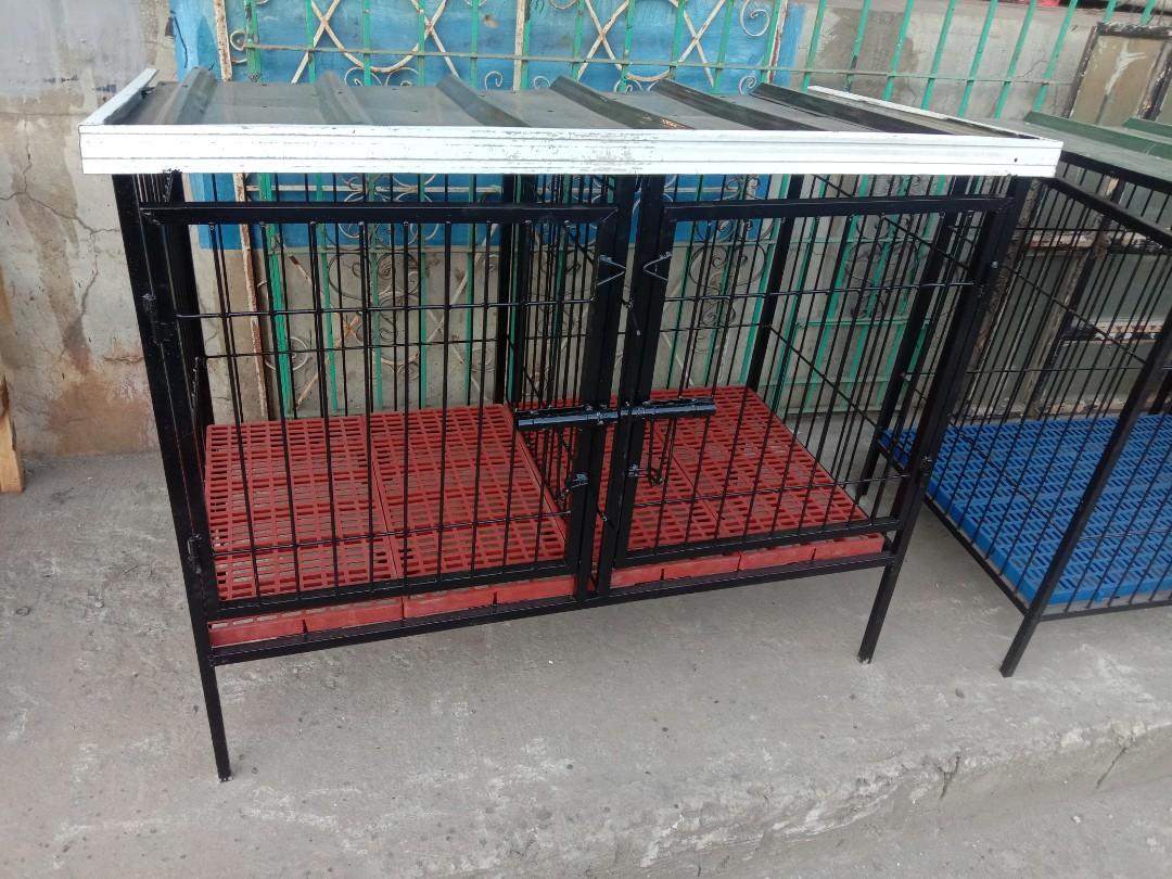 DogCage 2x4x3.3ft with roof and matting 2 doors with Pet