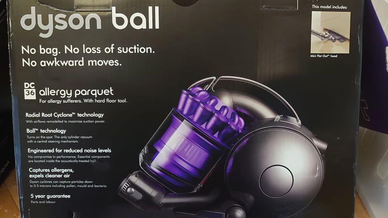 Dyson DC36(Allergy Parquet) 球形圓筒式吸塵機（全新無盒）, 家庭電器, 吸塵機＆ 家居清潔電器- Carousell