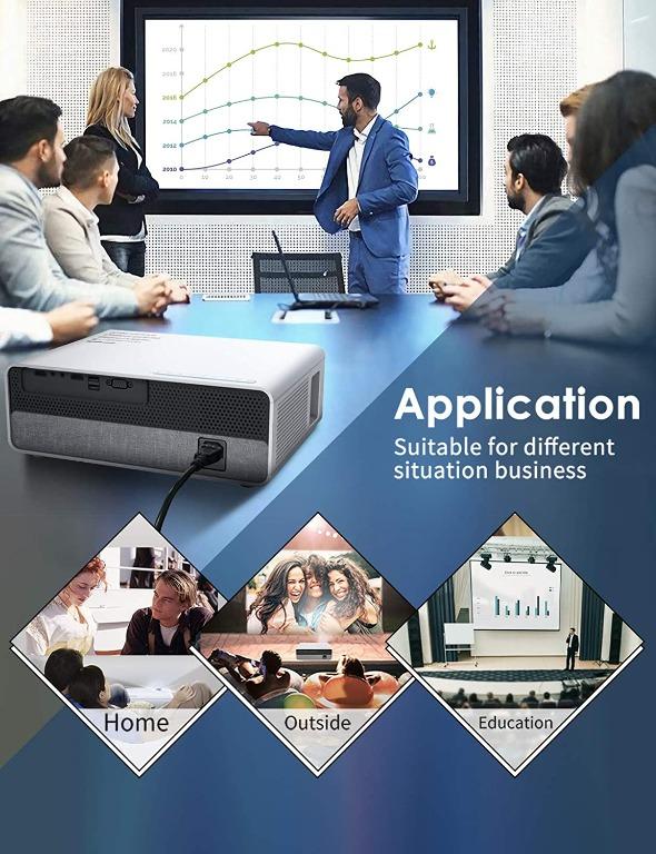 ELEPHAS Projector Q9 Native 1080P HD Video Projector Support 2K, 6800