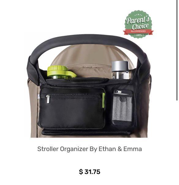 Ethan and emma stroller organizer top