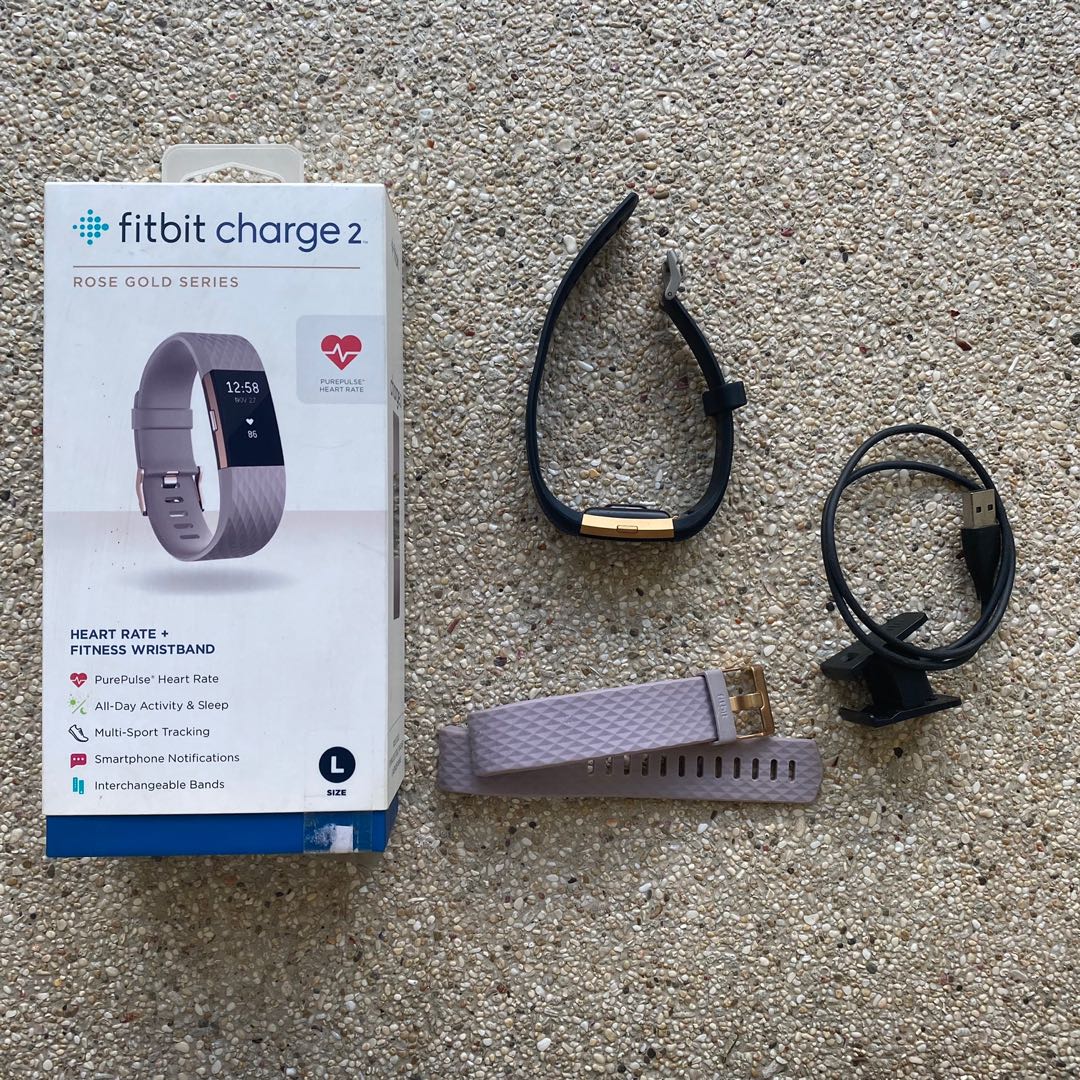 Small Fitbit Charge 2 FB407 Heart Rate & Fitness Wristband Wearable Grade C 