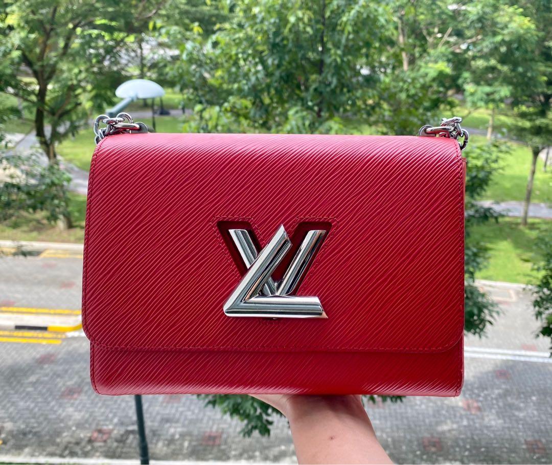 CNY SALES!❤️ FULLSET LV Twist MM in Red with Silver hardware Louis Vuitton