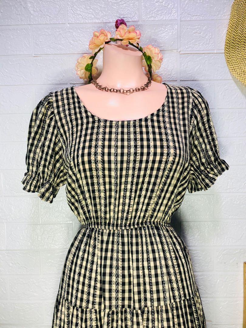 Gigham Checkered Maxi Dress, Women's Fashion, Dresses & Sets, Dresses ...
