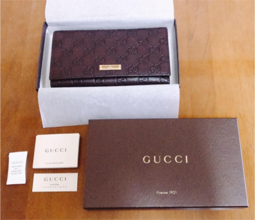 presse arkitekt Bore Gucci GG pattern brown leather wallet - japan, Women's Fashion, Bags &  Wallets on Carousell