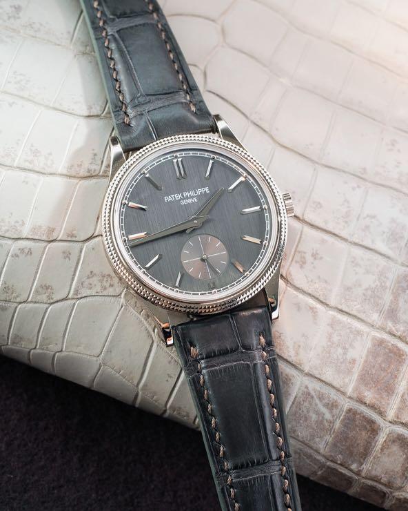 Grey alligator watch strap best sale
