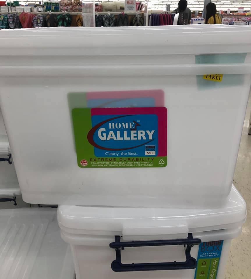 HOME GALLERY STORAGE BOX 50L, Furniture & Home Living, Home Improvement &  Organization, Storage Boxes & Baskets on Carousell