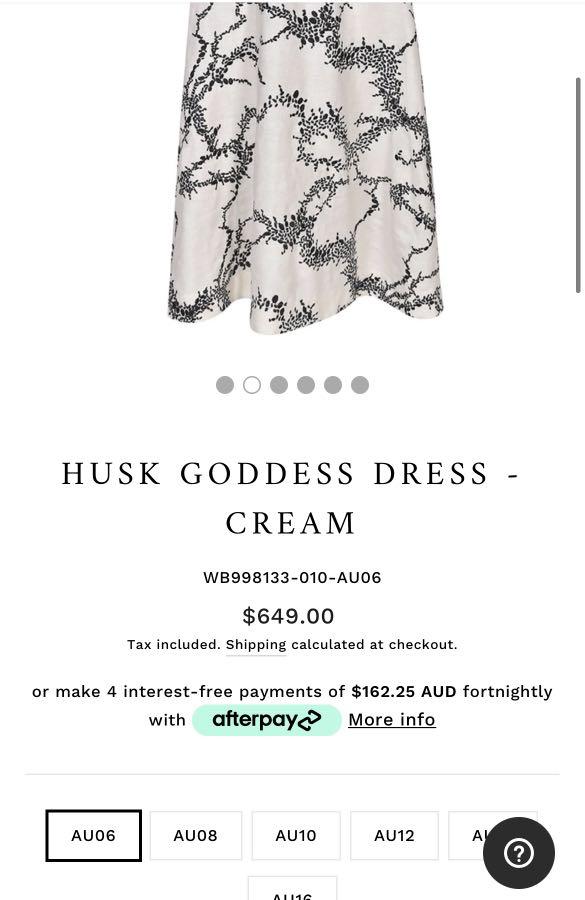 Husk Official Goddess Cream Embroidered Midi Dress, Women's Fashion ...