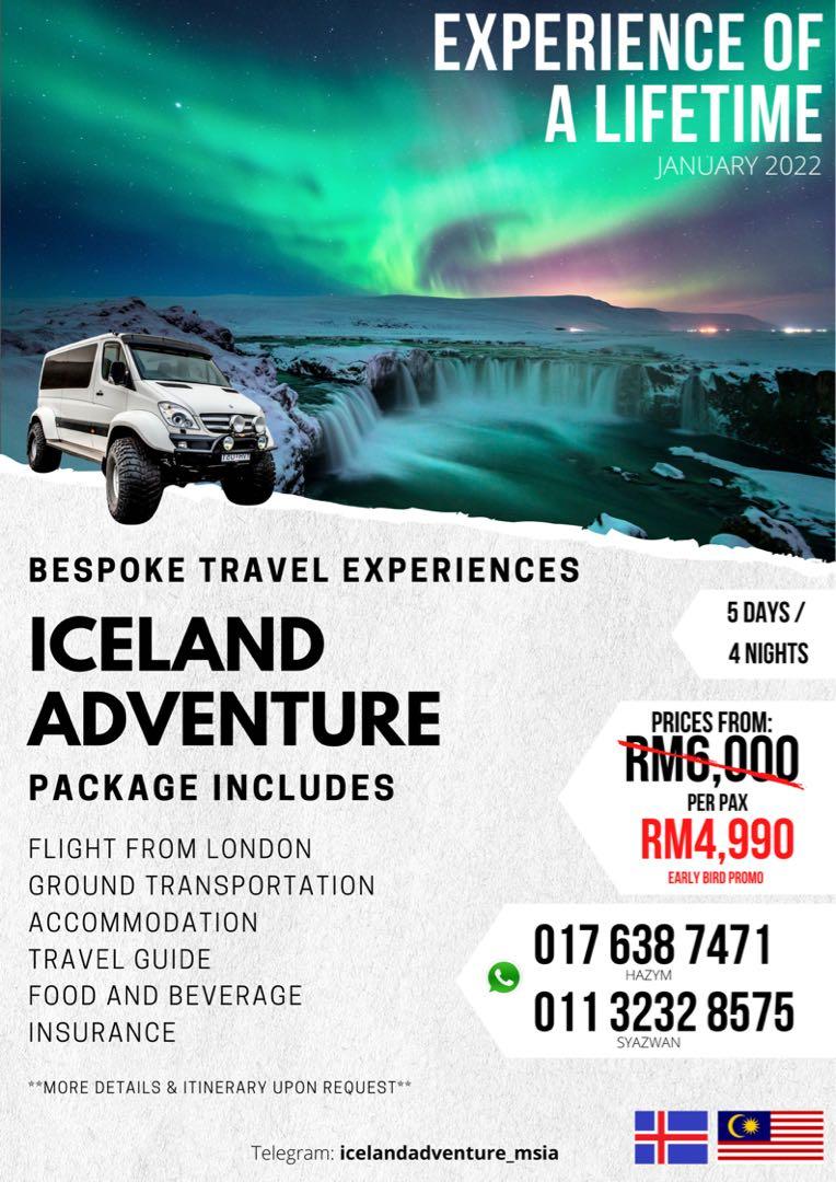 Iceland Adventure, Tickets & Vouchers, Flights & Overseas Attractions