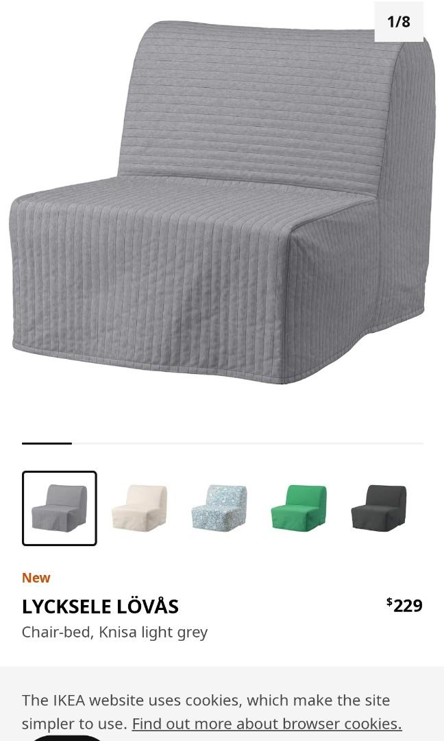 Ikea chair bed, 100, Furniture & Home Living, Furniture, Sofas on