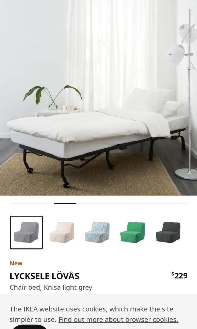 Ikea chair bed, 100, Furniture & Home Living, Furniture, Sofas on