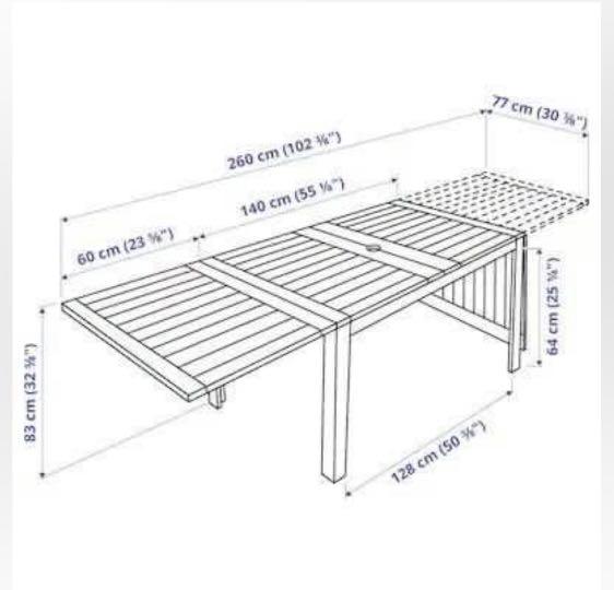 Ikea Applaro Drop Leaf Table, Furniture & Home Living, Gardening