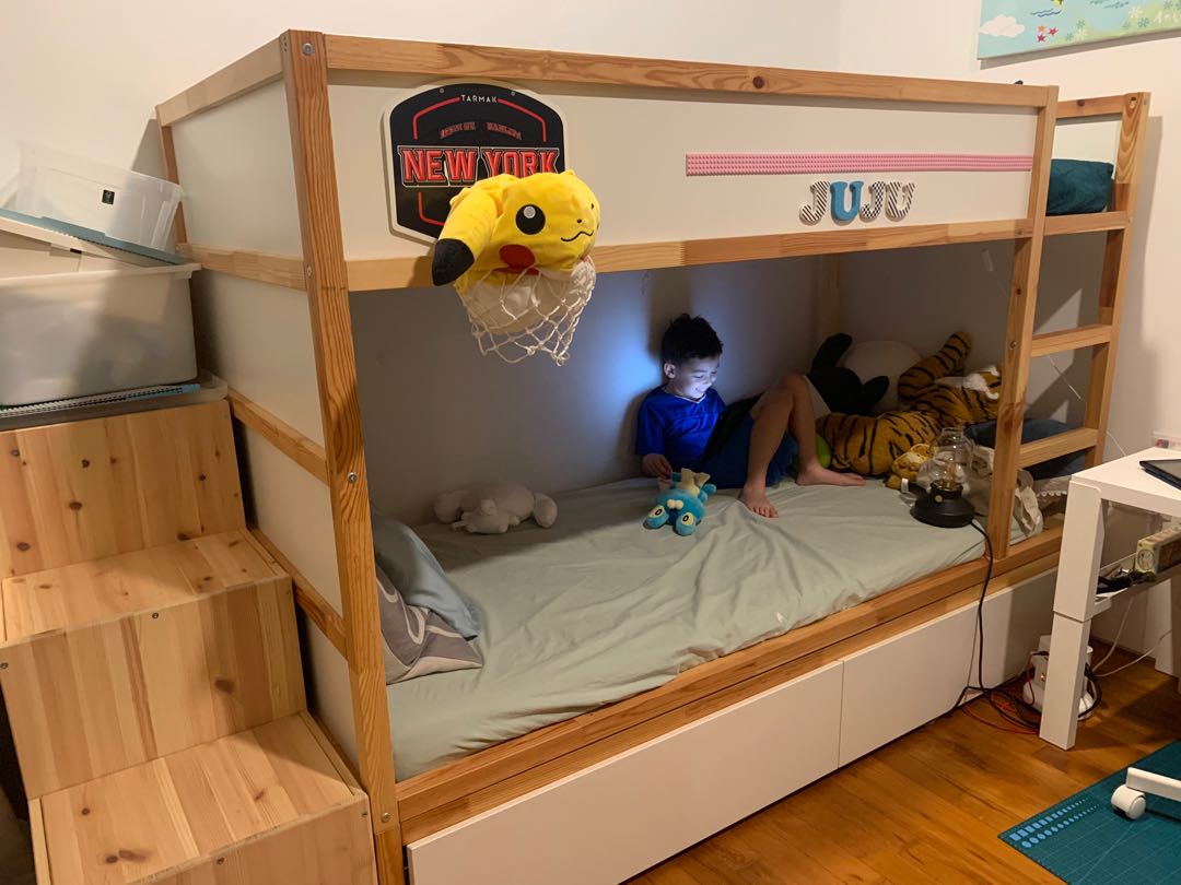 Ikea Kura Bed Hacked Furniture Home Living Furniture Bed Frames Mattresses On Carousell