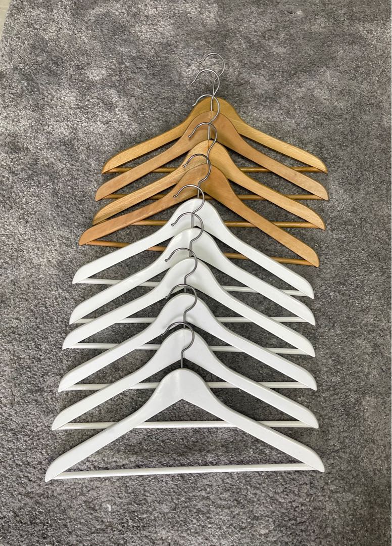 12 Ikea Wooden Hangers only for 5, Furniture & Home Living, Home