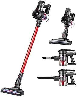 Jajibot Cordless Vacuum Cleaner, 12000Pa Stick Vacuum, 2 In 1 Handheld Lightweight Vacuum Cleaner with Rechargeable Li-Ion Battery and Power Brush For Carpet Floor Pet Hair Car
