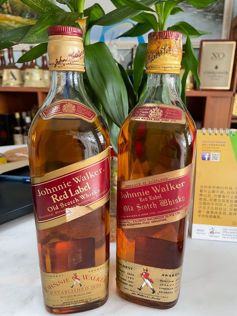 Johnnie walker red label Old Scotch Whisky 750 ml. 1 for 65 ...