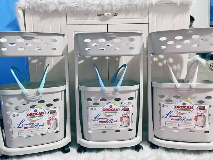 laundry basket (Category: Laundry Baskets) located in Manila. Submitted by saguittarian06 (Listing ID 1123373680, Image 1). Description: OROCAN LAUNDRY BASKET & RACK Most outstanding quality & plastic product Brand - 2 layer laundry basket - with 4 wheels Size; 45x33x75cm 📌520 Cod/gcash 09674865453.