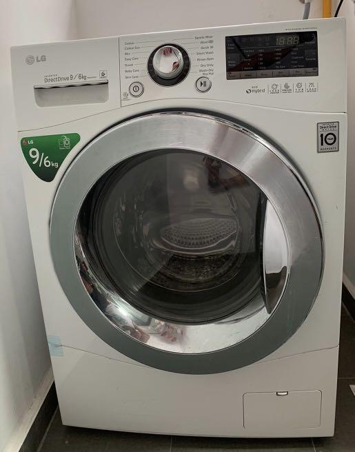 LG (2 in 1) Washer & Dryer Direct Drive 9 kg/6 kg, TV & Home