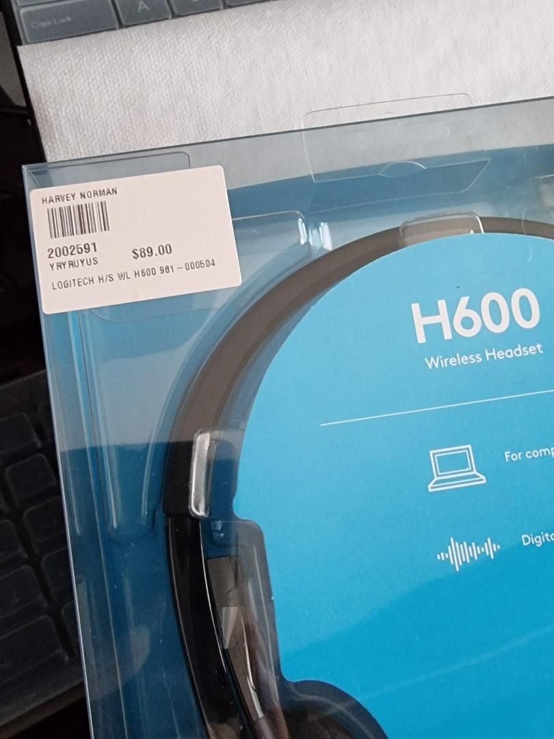 Logitech H600 Wireless Headset Audio Headphones Headsets on