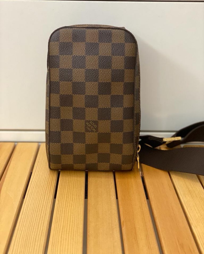 Louis Vuitton Geronimo Damier Ebene Sling Bag, Men's Fashion, Bags
