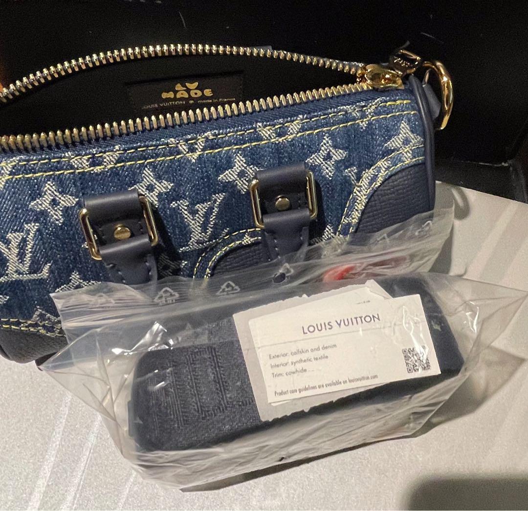 LOUIS VUITTON �~ NIGO Monogram Denim Keepall XS BostonBag Blue