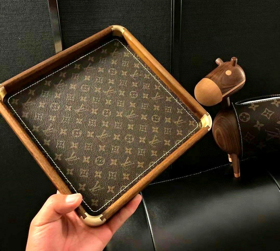 vuitton leather tray