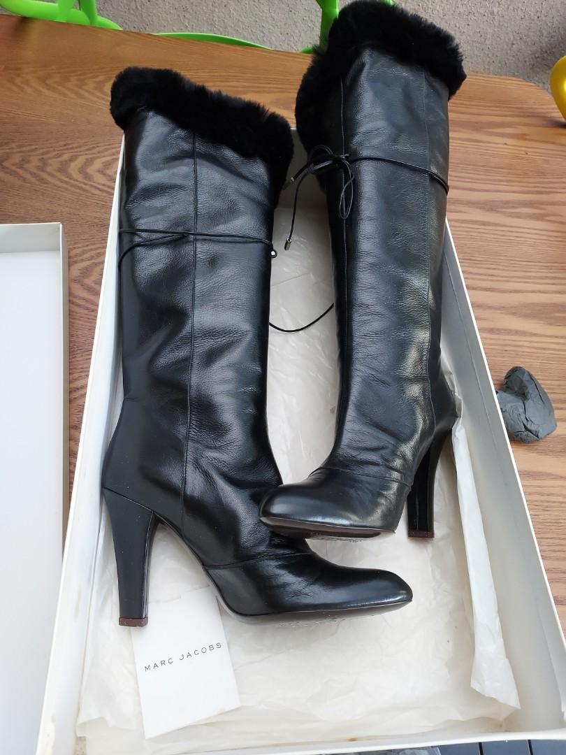 Marc jacobs leather boots hot sale
