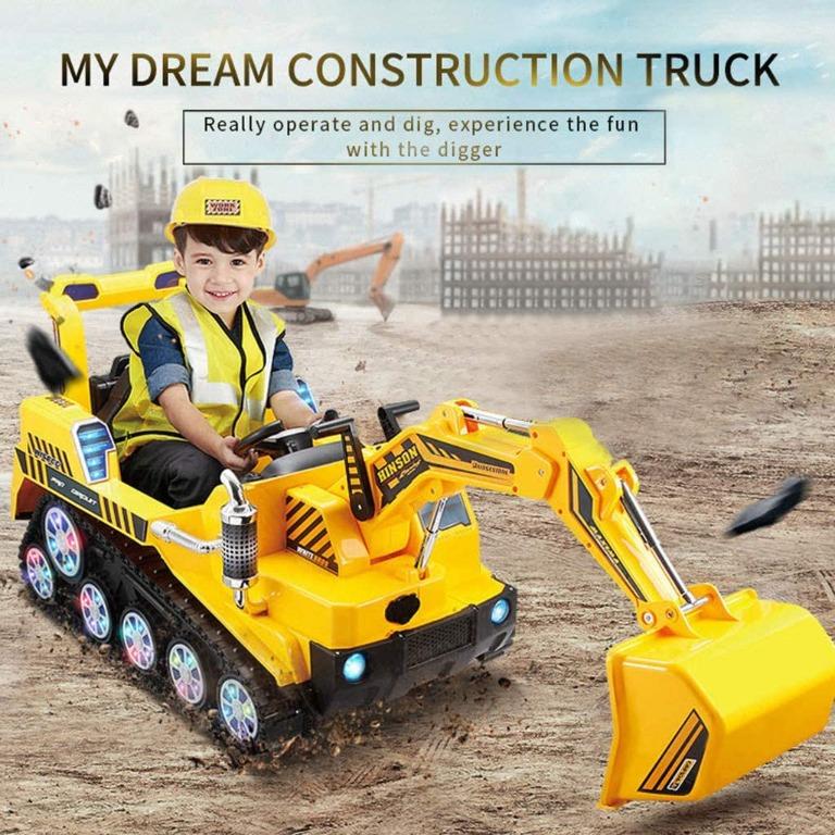 Battery operated ride on digger sale