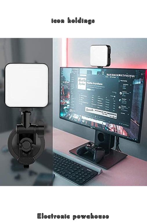 Black Lighting for Video Conferencing Live Streaming，Adjustable Video Light with 2020 Upgrade Suction Cup Zoom Calls Broadcast Video Conference Lighting Kit for Remote Working