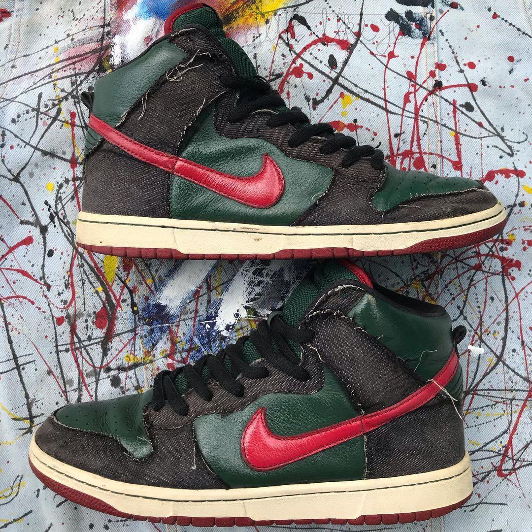 NIKE DINK HIGH RESN GUCCI, Fesyen Pria 